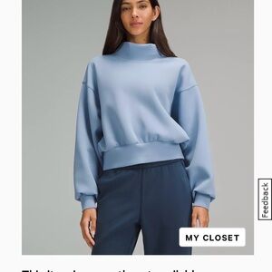 LULULEMON Funnelneck Pullover in Blue Willow